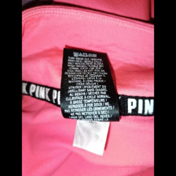 Victoria’s Secret PINK ULTIMATE 1/2 Zip Long Sleeve Pullover Pink Size Medium At - Picture 12 of 12